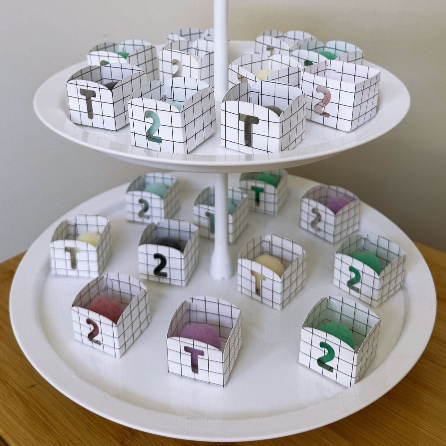 White Grid Chocolate Truffle Cup