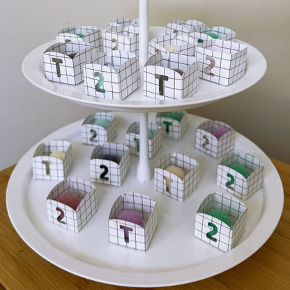 White Grid Chocolate Truffle Cup
