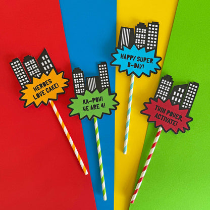 4 Superhero Large Toppers
