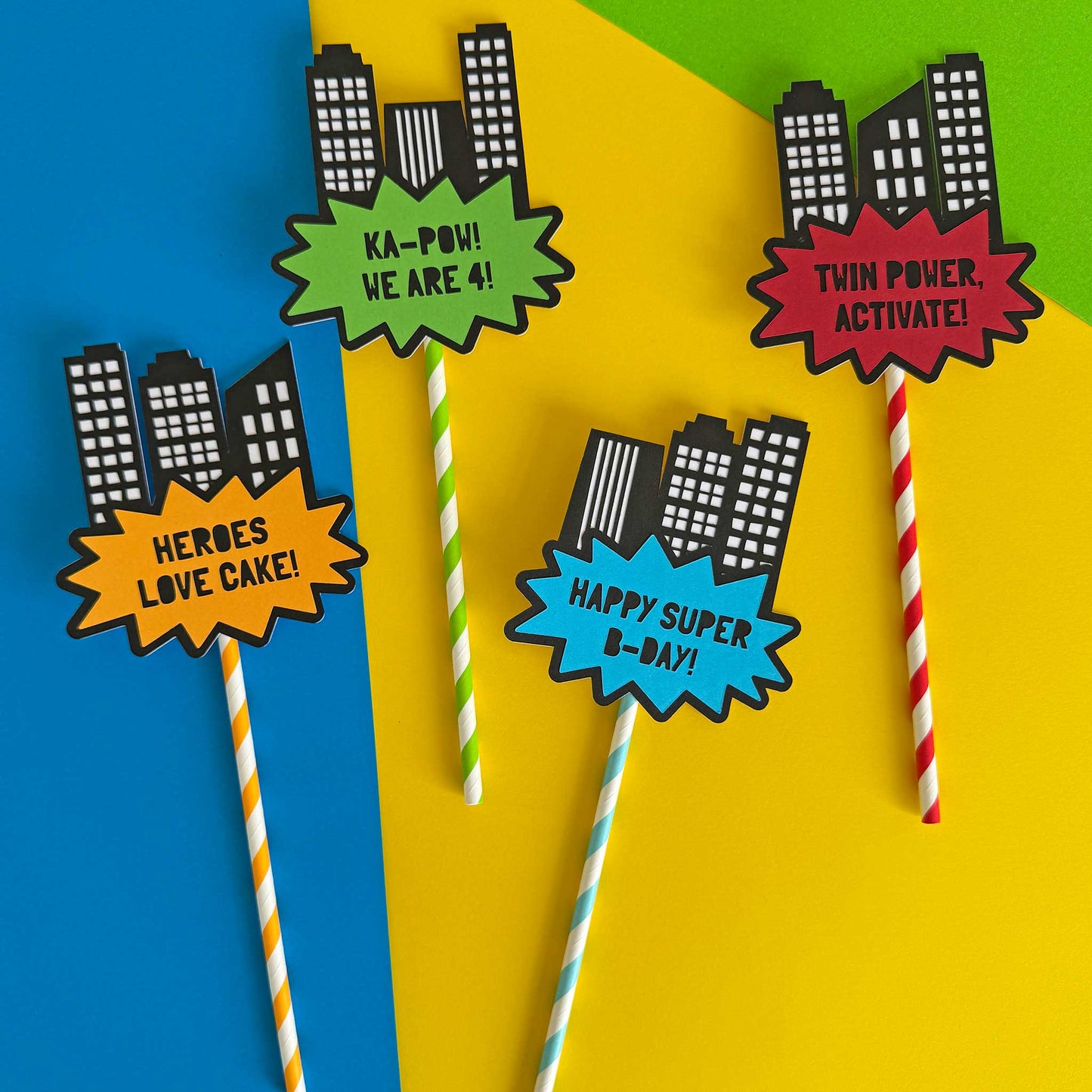 4 Superhero Large Toppers