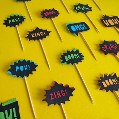 Superhero Mini toppers