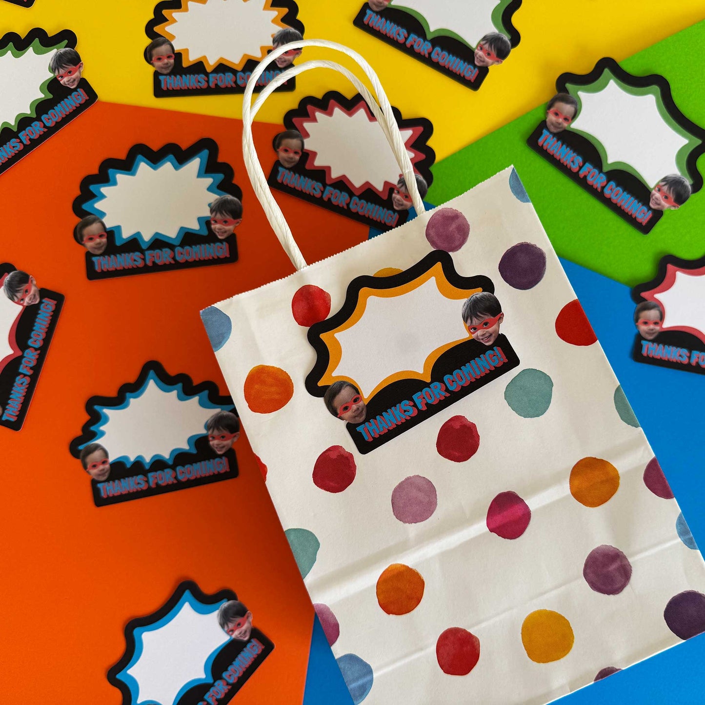 Superhero Party Bag Tags